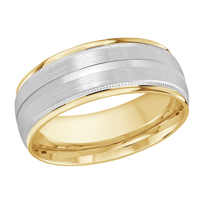 M3-503 Platinum - Yellow / White Gold 8mm Satin