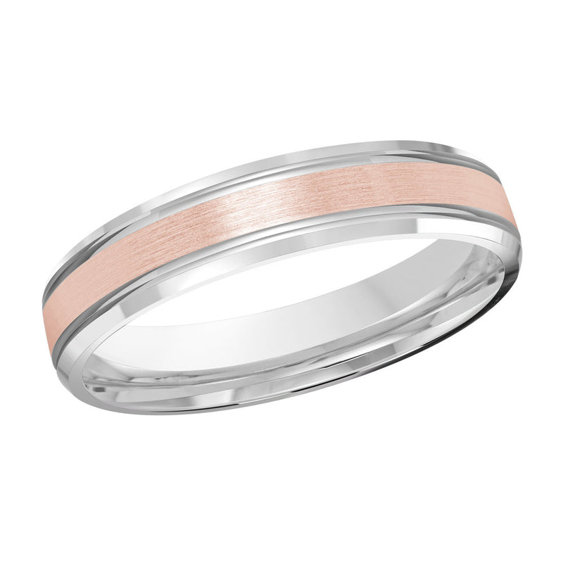 M3-520 14K - White / Pink Gold 4mm Satin