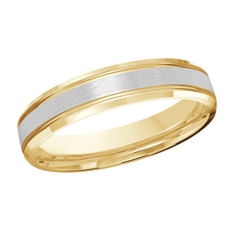 M3-520 14K - Yellow / White Gold 4mm Satin