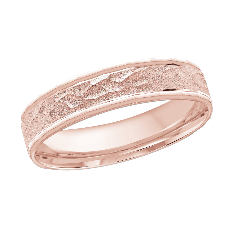 M3-610 10K - Pink Gold 4mm Hammered