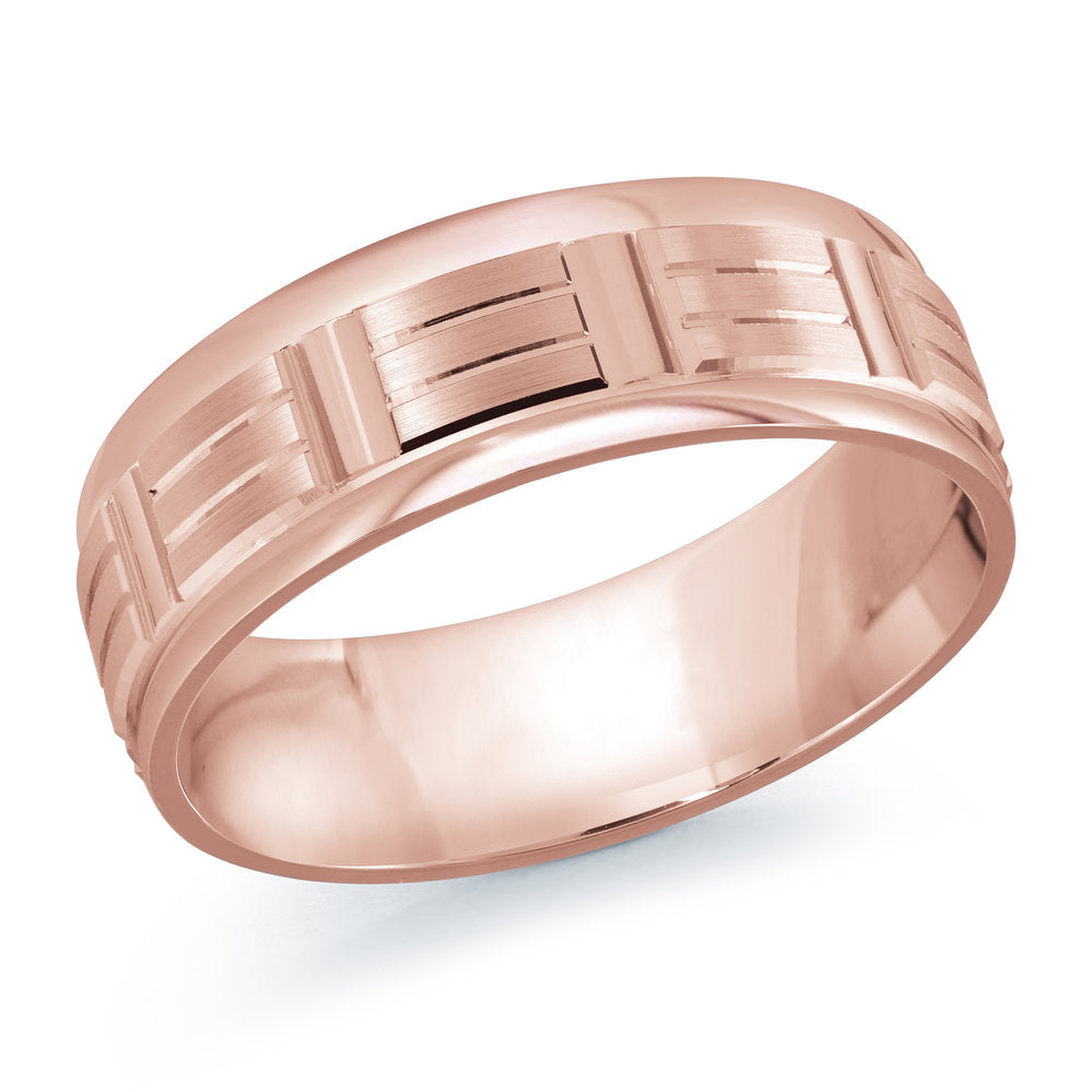 M3-611 10K - Pink Gold 7mm Satin