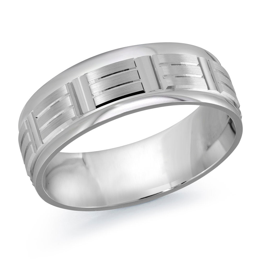M3-611 Platinum - White Gold 7mm Satin