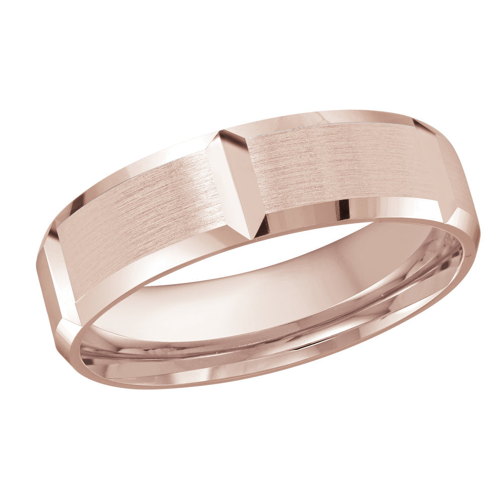 M3-631 18K - Pink Gold 6mm Satin