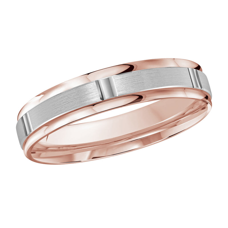 M3-636 14K - Pink / White Gold 4mm Satin
