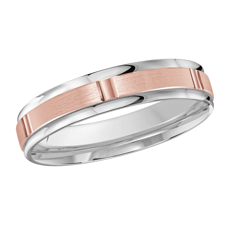 M3-636 Platinum - White / Pink Gold 4mm Satin
