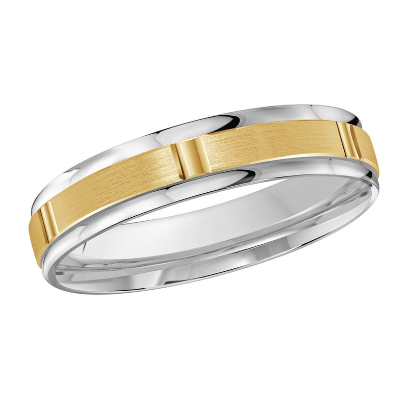 M3-636 14K - White / Yellow Gold 4mm Satin