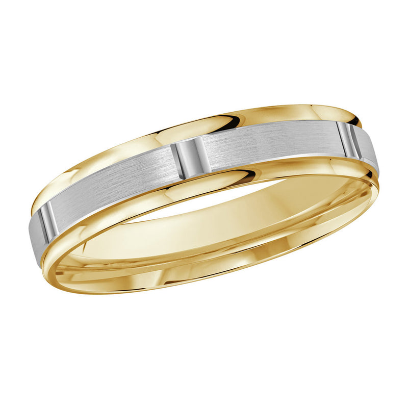 M3-636 10K - Yellow / White Gold 4mm Satin