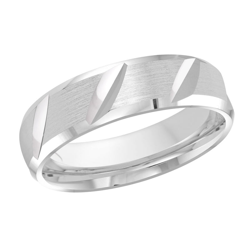 M3-646 Platinum - White Gold 6mm Satin