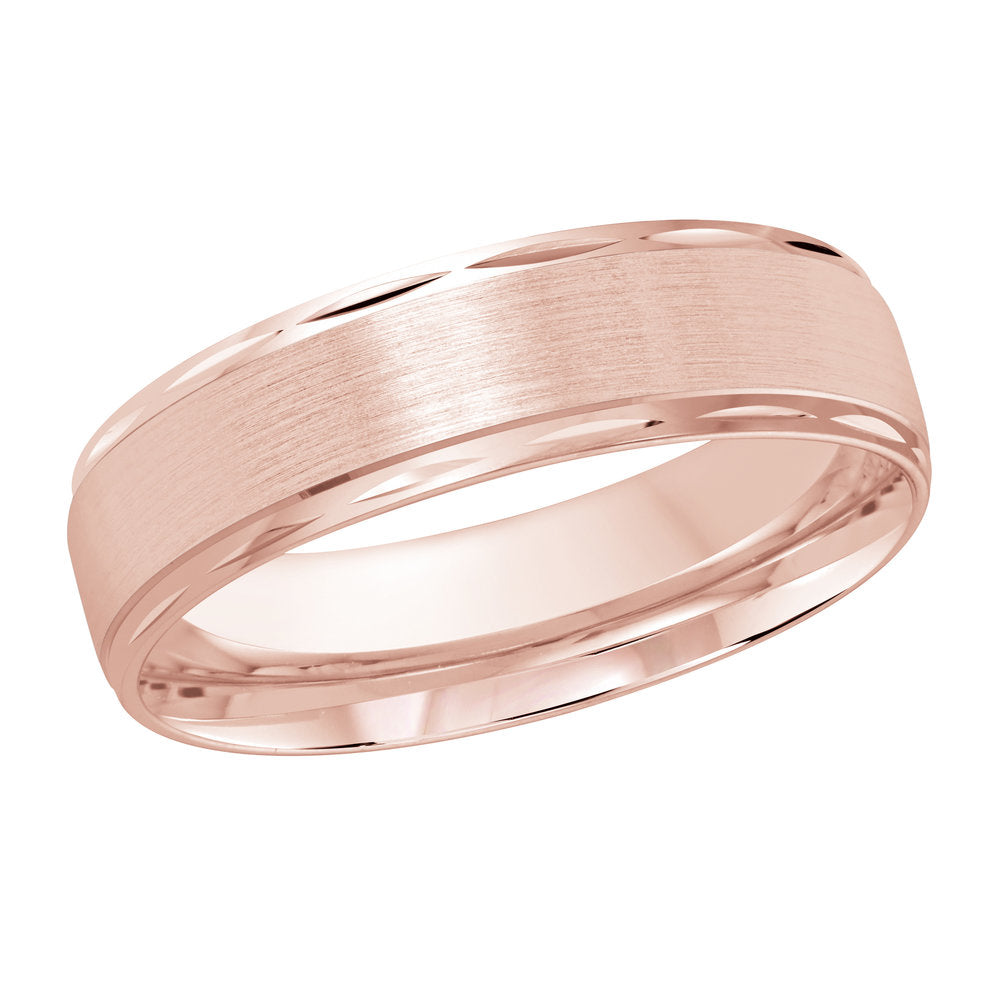 M3-674 14K - Pink Gold 6mm Satin