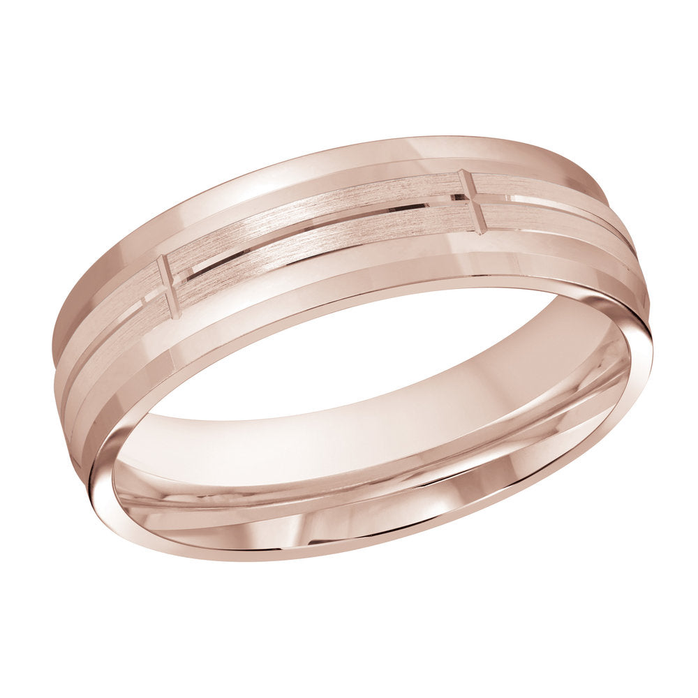 M3-693 10K - Pink Gold 6mm Satin