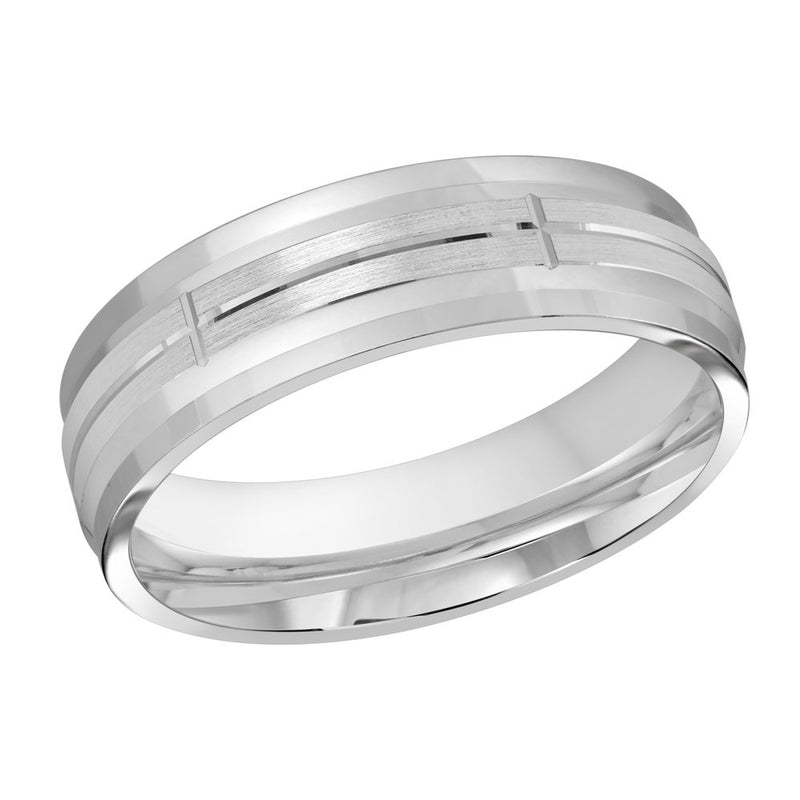 M3-693 18K - White Gold 6mm Satin