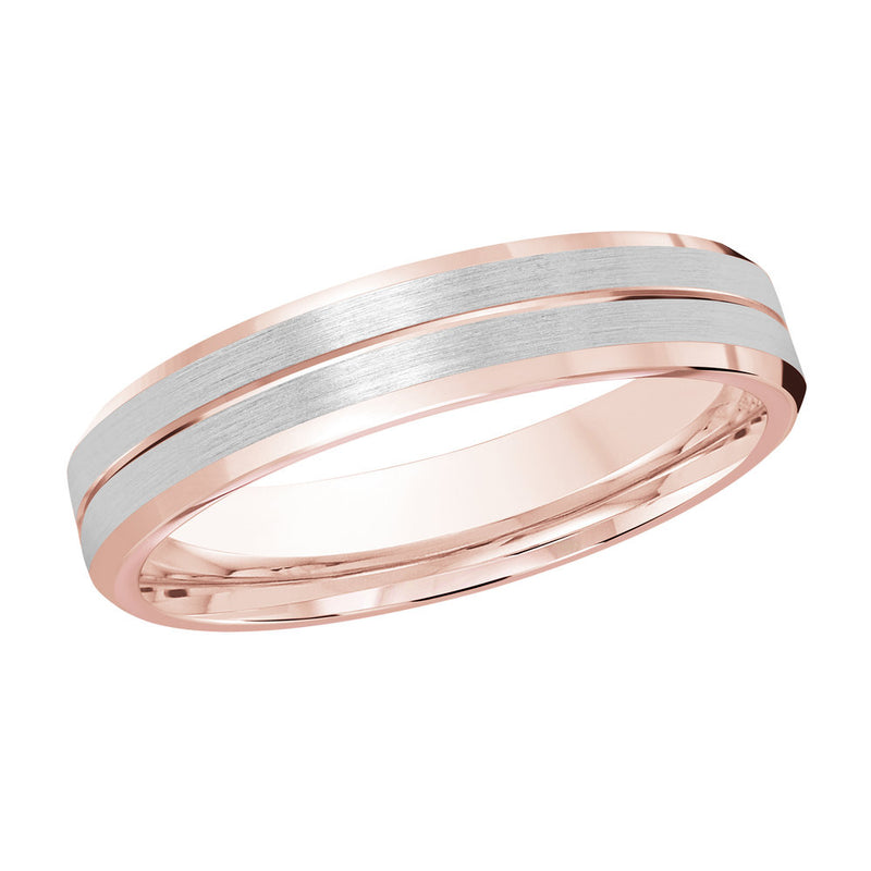 M3-697 Platinum - Pink / White Gold 4mm Satin
