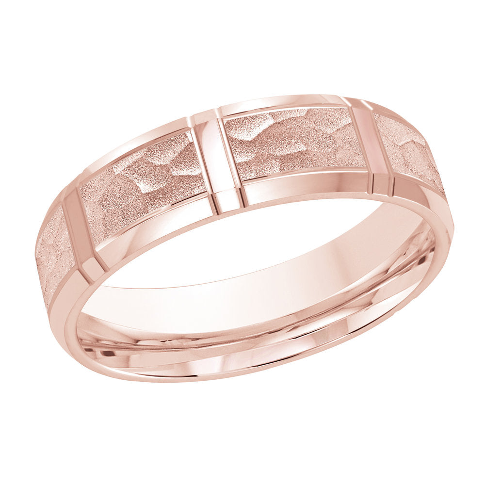 M3-699 14K - Pink Gold 6mm Hammered