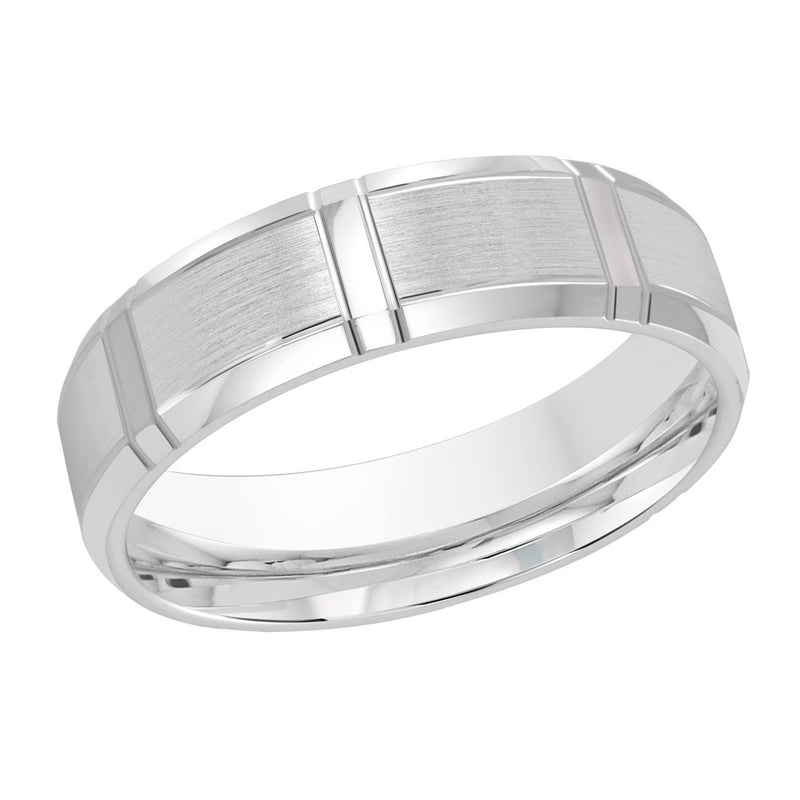 M3-699 14K - White Gold 6mm Satin