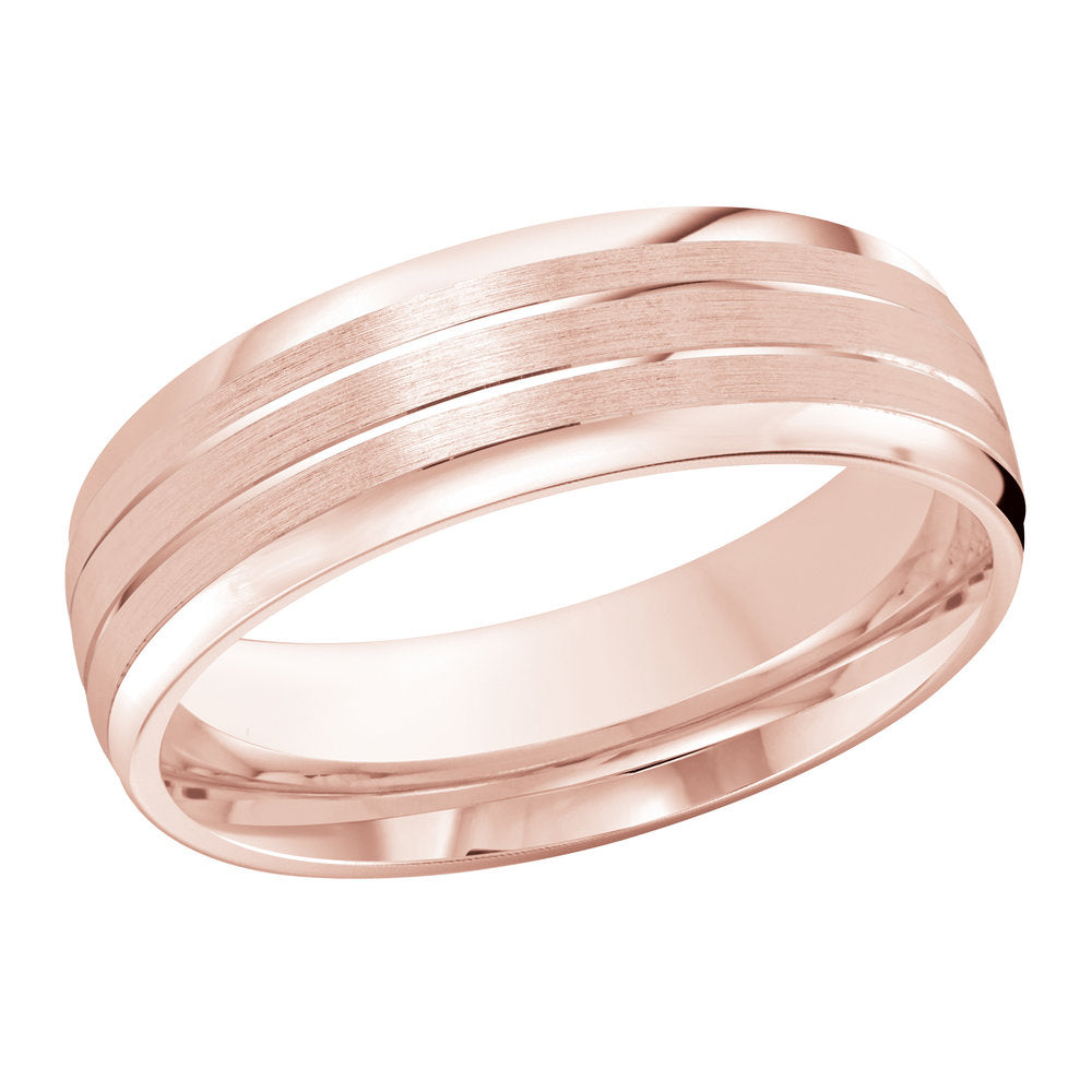 M3-722 10K - Pink Gold 7mm Satin