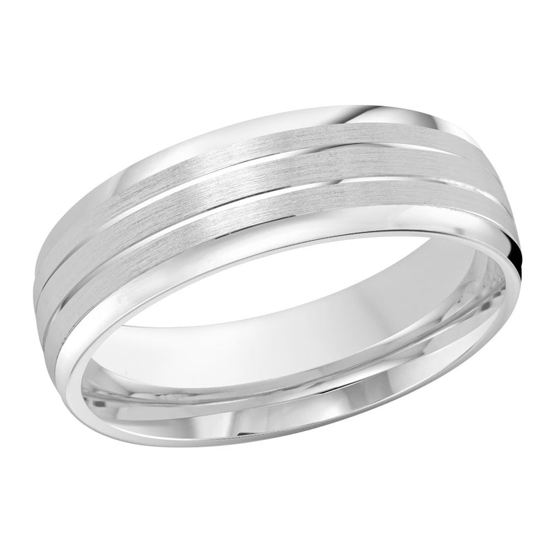 M3-722 14K - White Gold 7mm Satin