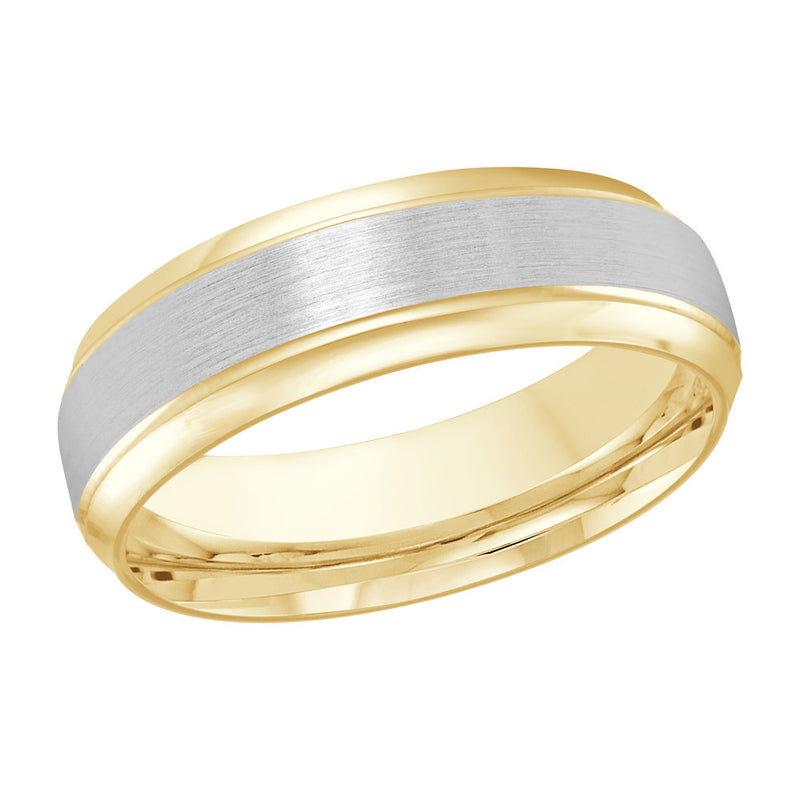 M3-810 18K - Yellow / White Gold 7mm Satin