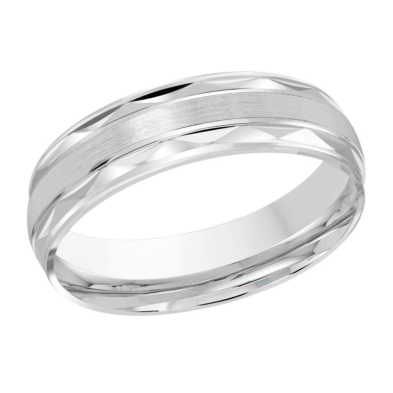 M3-972 Platinum - White Gold 6mm Satin