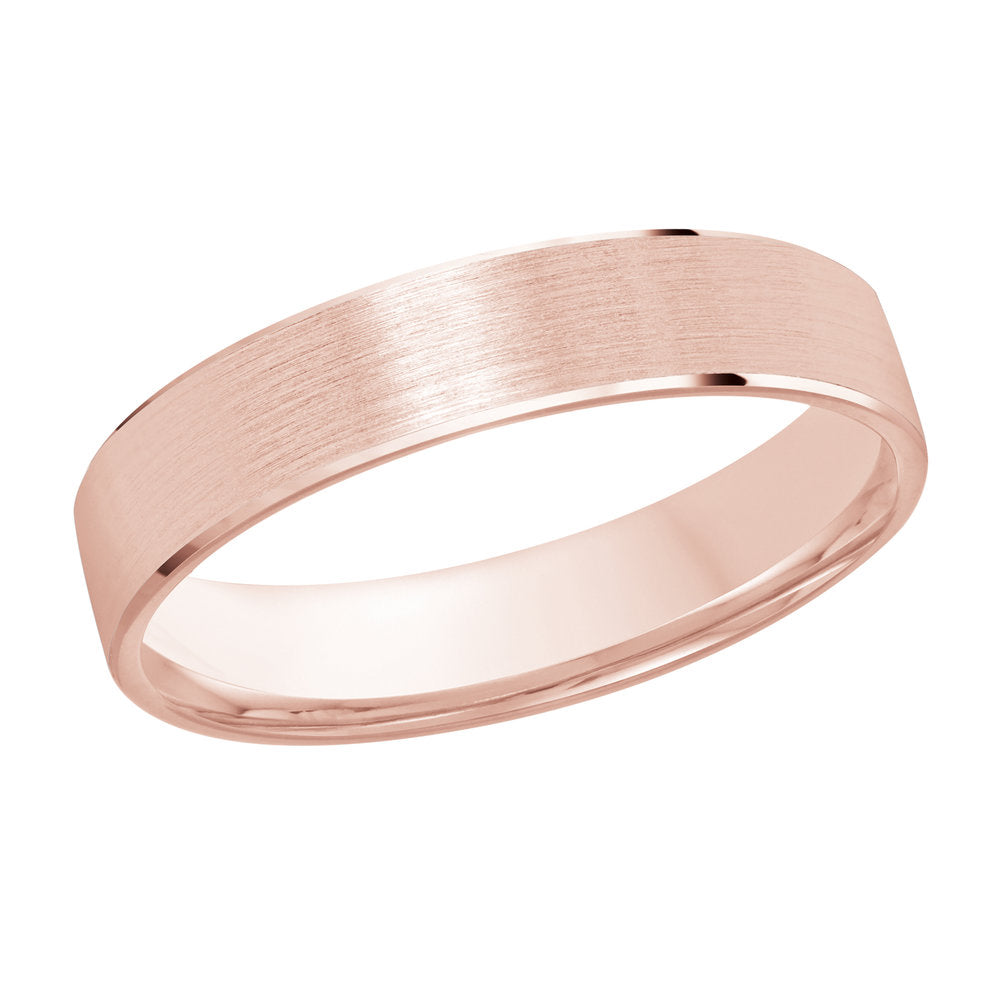 M3-974 18K - Pink Gold 4mm Satin