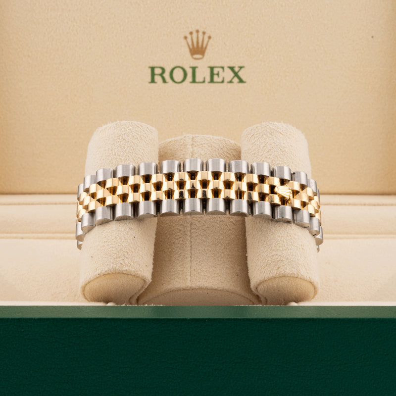 Rolex Datejust 116233 pyramid dial two tone watch super jubilee hidden clasp