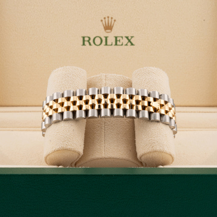 Rolex Datejust 116233 pyramid dial two tone watch super jubilee hidden clasp