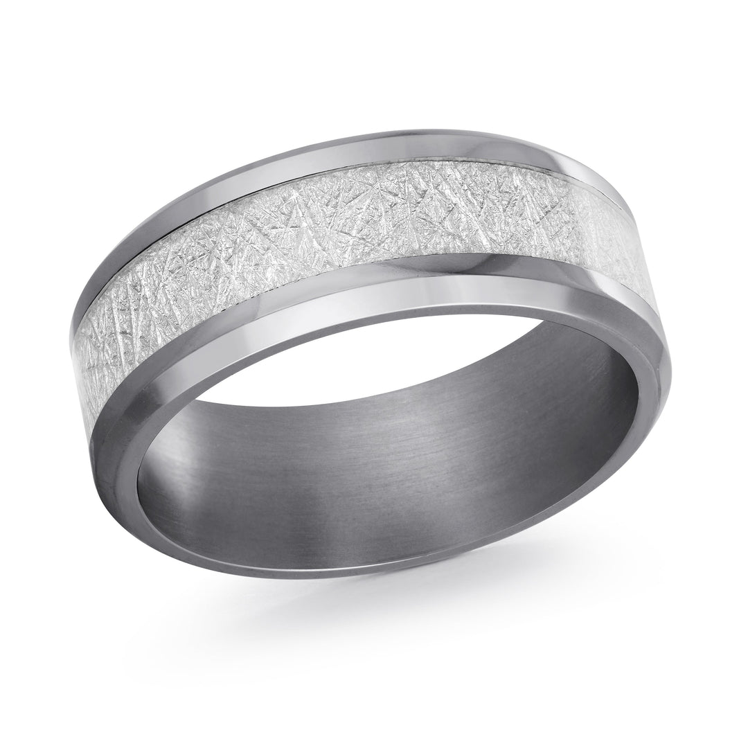 GREY Tantalum Men's Ring Size 8mm