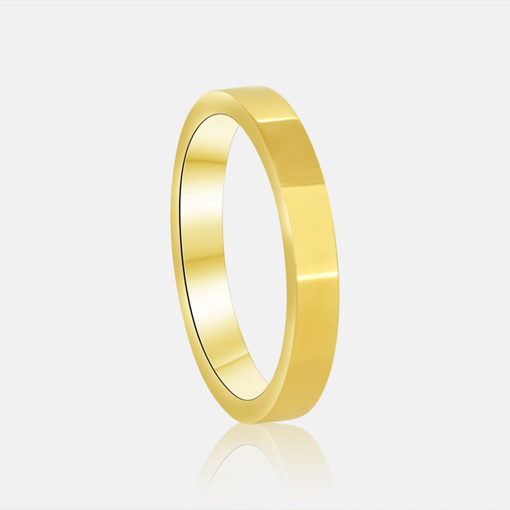 Ladies Cigar Band in 14k yellow gold 3mm