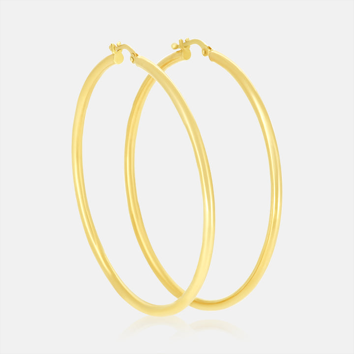 Large Gold Hoop Earrings in 14K Yellow Gold