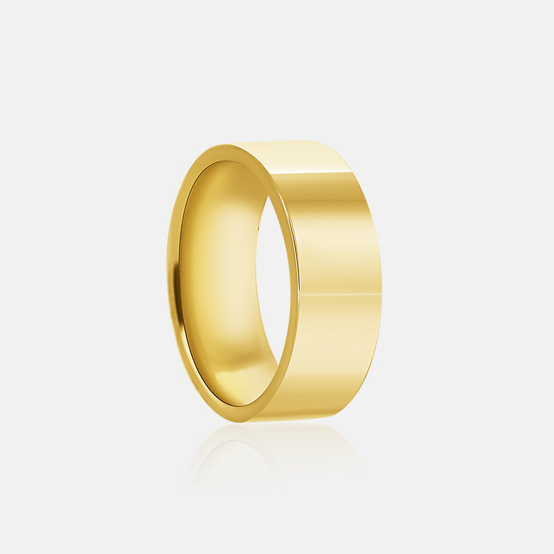 Ladies Cigar Band in 14k Yellow Gold 7mm