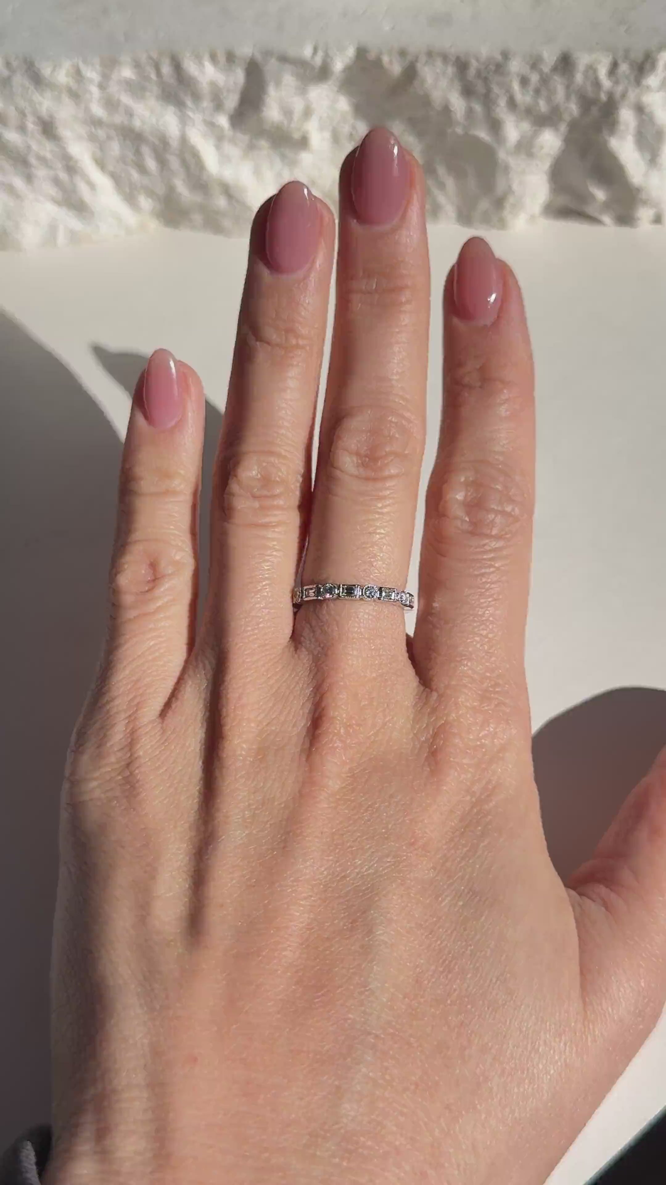 Vintage Inspired Diamond Wedding Band with .36 carat of Diamonds