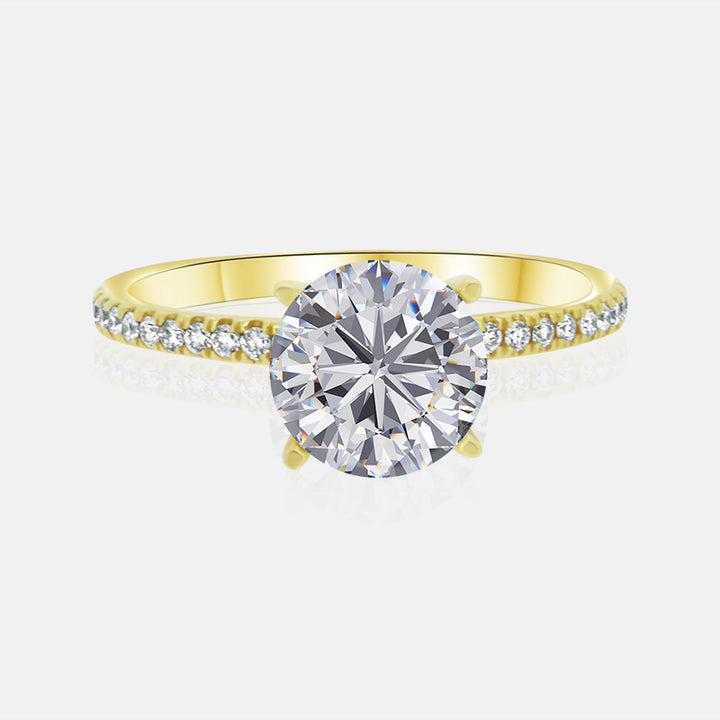 14K Yellow Gold Engagement Ring mounting with .25 carats of Diamonds