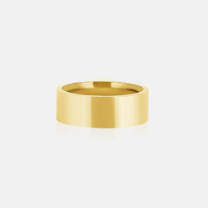 Ladies Cigar Band in 14k Yellow Gold 7mm