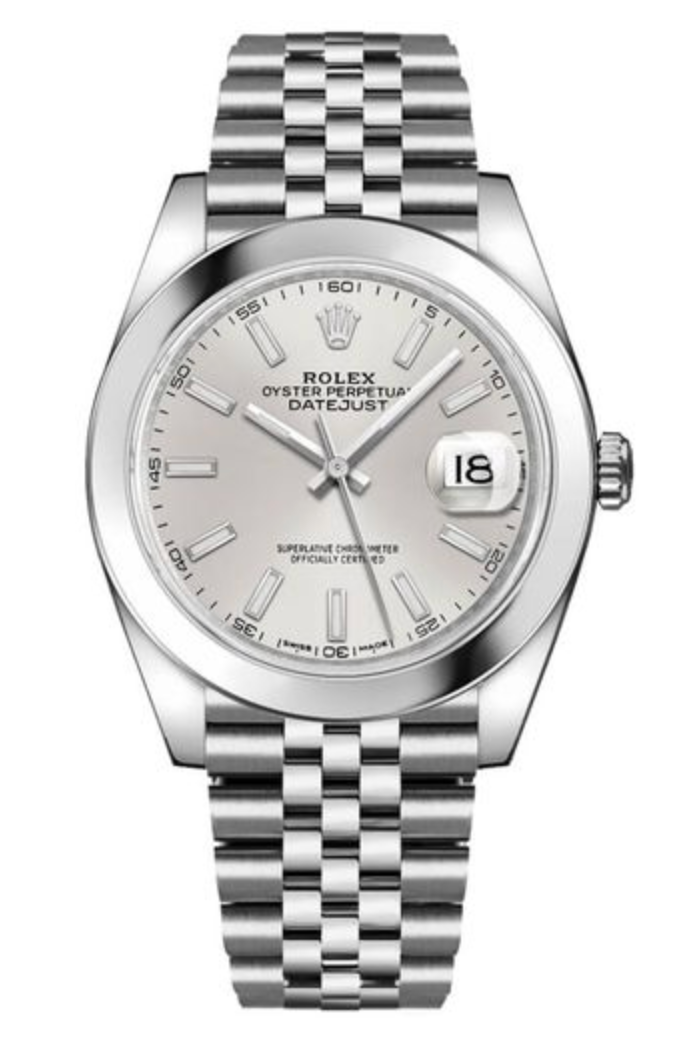 Pre-Owned Rolex Datejust 41 Silver Dial on Jubilee 126300