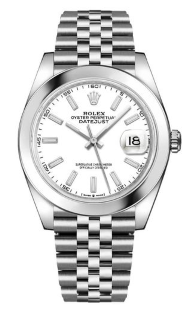 Pre-Owned Rolex Datejust 41 White Dial on Jubilee 126300