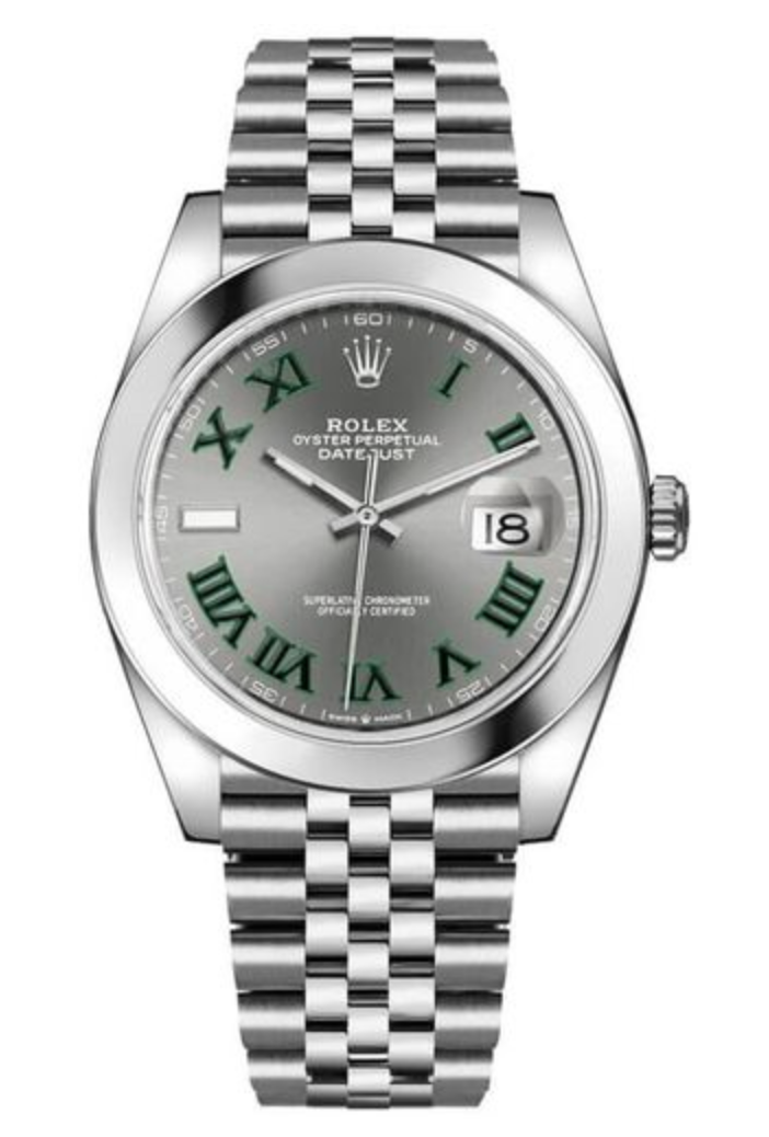 Pre-Owned Rolex Datejust 41 Wimbledon Dial on Jubilee 126300