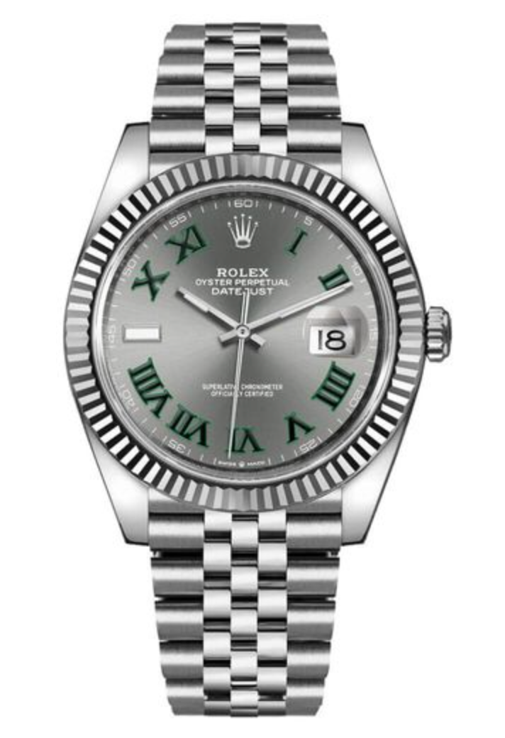 Pre-Owned Rolex Datejust 41 Wimbledon Dial on Jubilee 126334