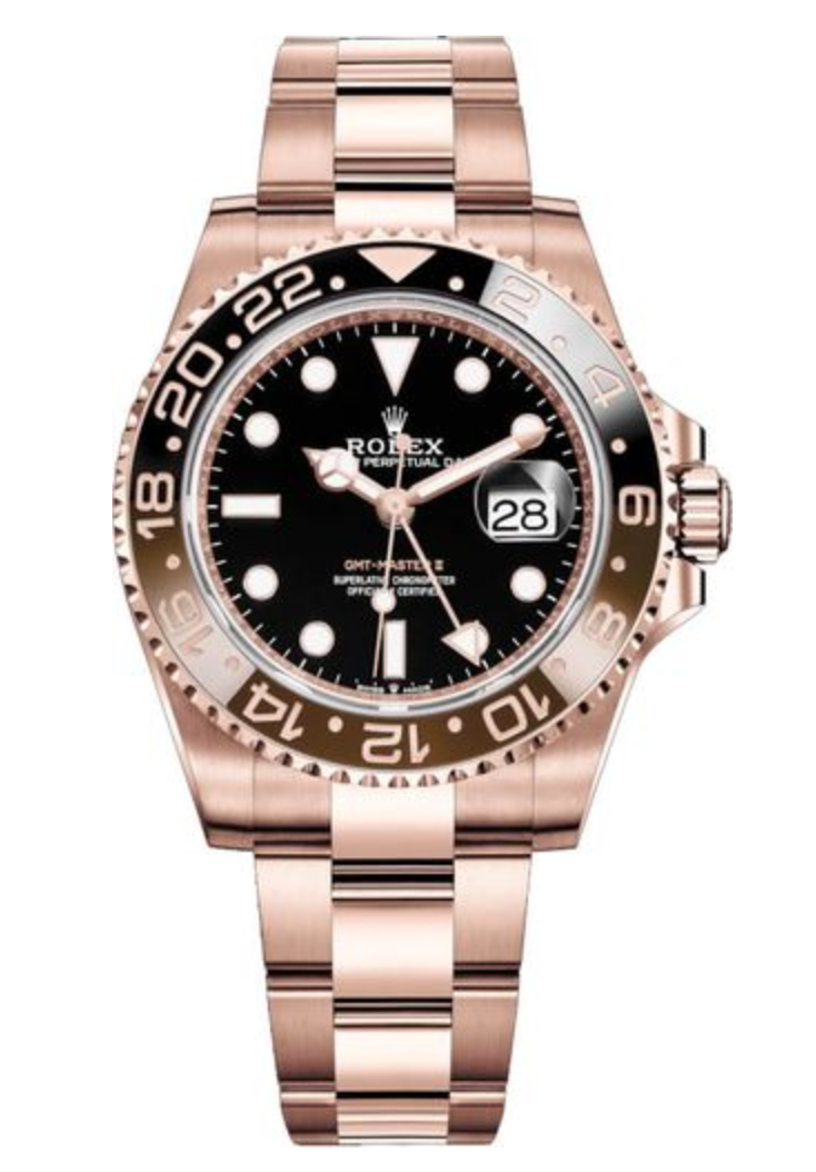 Pre-Owned Rolex GMT Master II Everose Gold Black Dial 126715