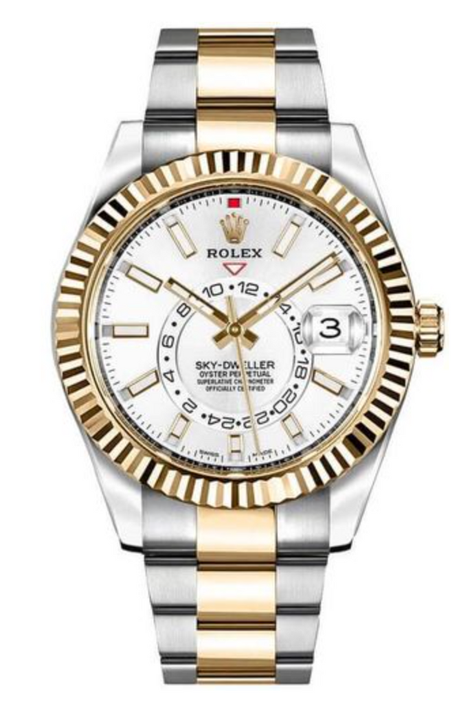 Pre-Owned Rolex Sky Dweller White Dial on Oyster Band 326933 Pre-Owned Rolex Sky Dweller White Dial on Oyster Band 326933