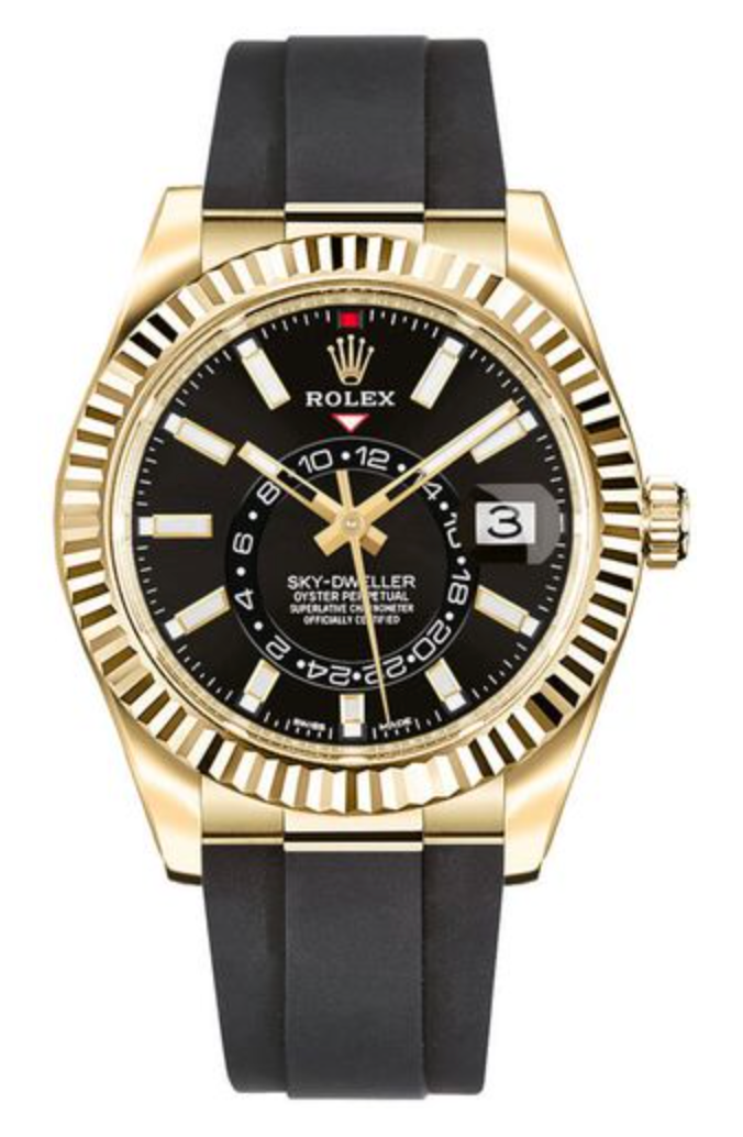 Pre-Owned Rolex Skydweller Black Dial on Oysterflex Band 326238
