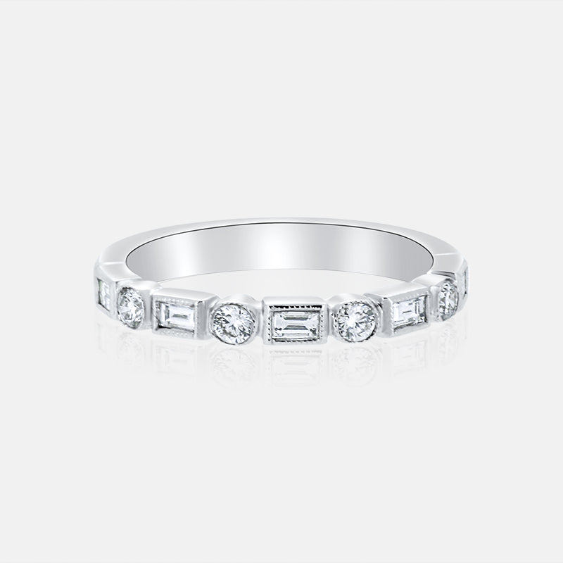 Vintage Inspired Diamond Wedding Band with .36 carat of Diamonds