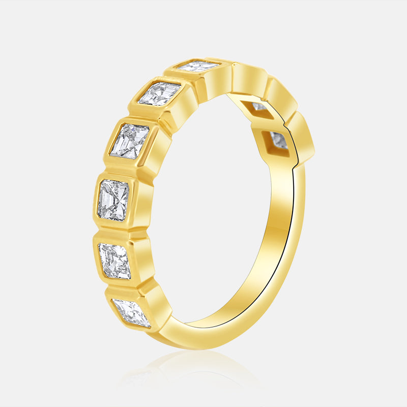 14K Yellow Gold Ladies Wedding Band with 1.10 Carats Diamonds