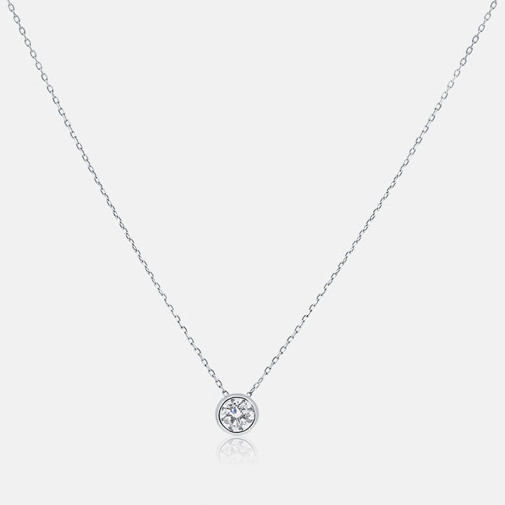 Solitaire Diamond Necklace in 18 Karat White Gold with a .31 carat of Diamonds