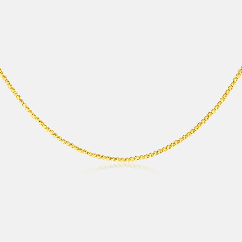 Choker Bead Necklace in 14 Karat Yellow Gold